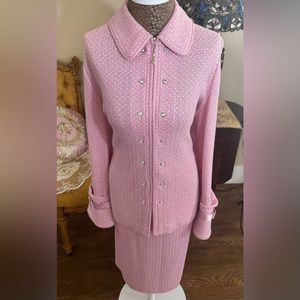 St John evening skirt suit pink sz 10